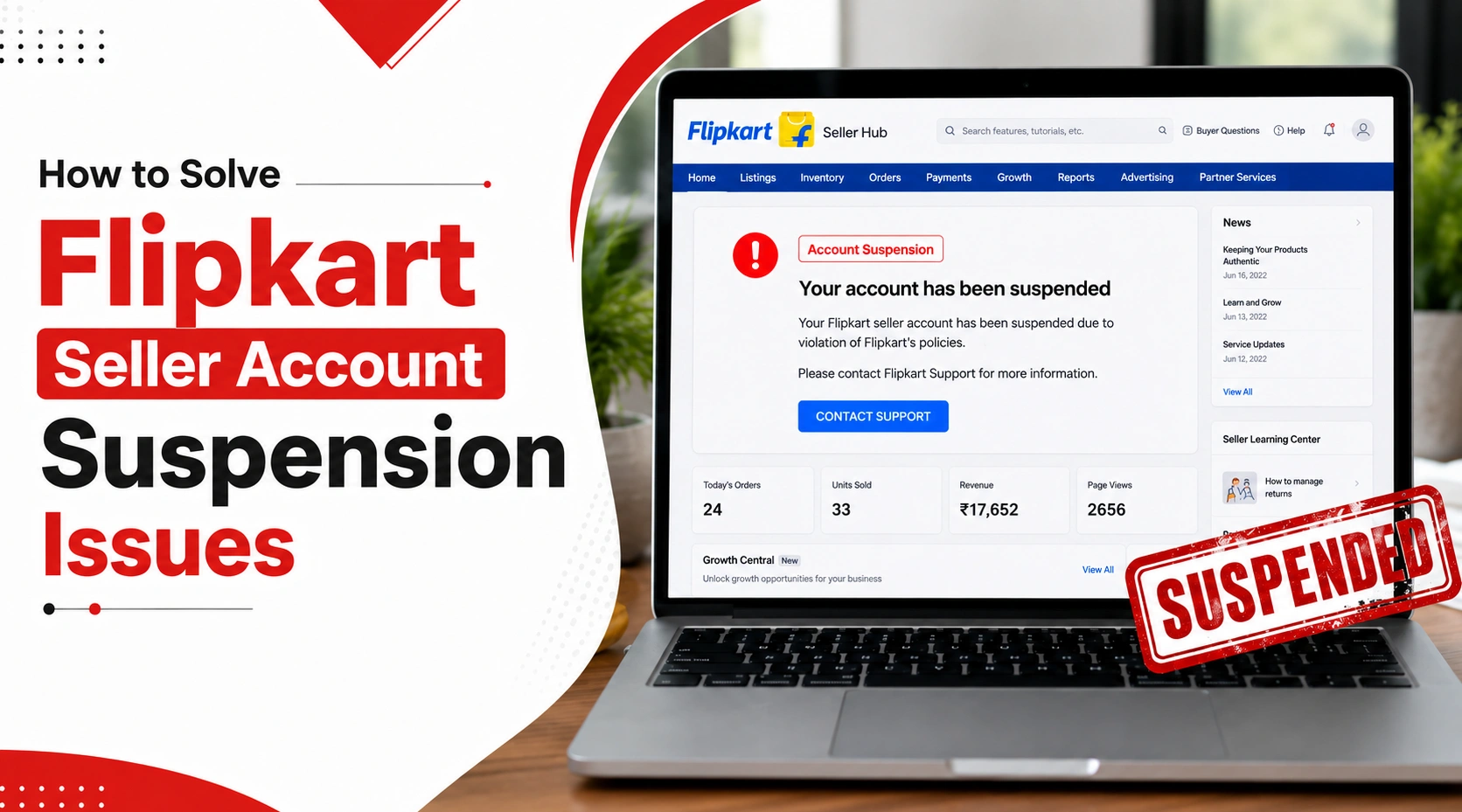 How to Solve Flipkart Seller Account Suspension Issues